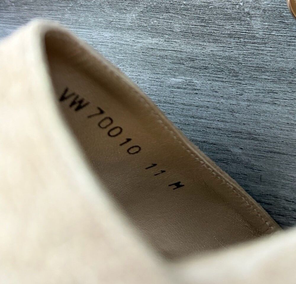 Stuart Weitzman City Sandals Size 11 Tan Suede Big Buckle Slingback Block Heel - Picture 8 of 9